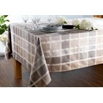 Nappe ronde Mille ladies argile et 4 serviettes Garnier Thiebaut